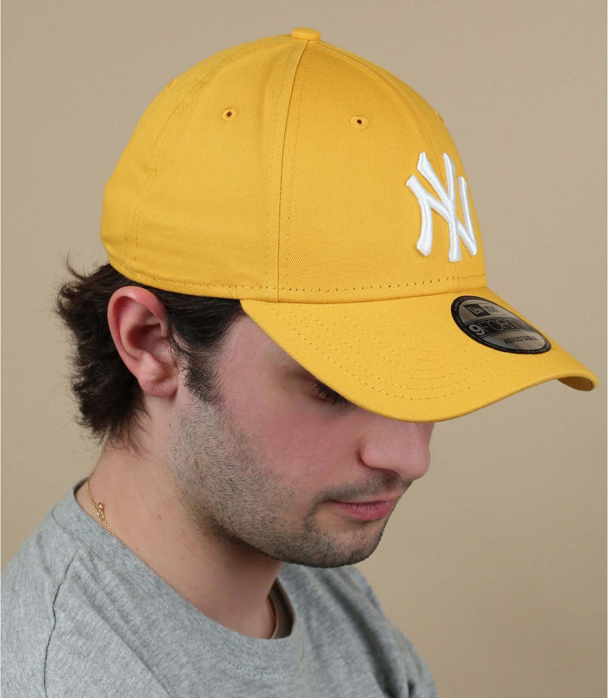 casquette NY jaune blanc Casquette Essential 940 mellow yellow